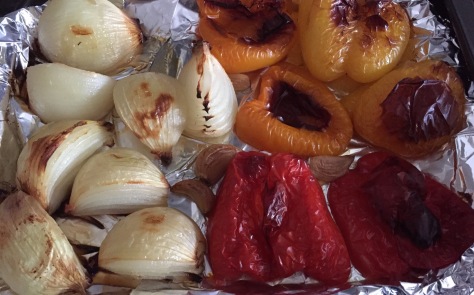How to roast onions, garlic and peppers 